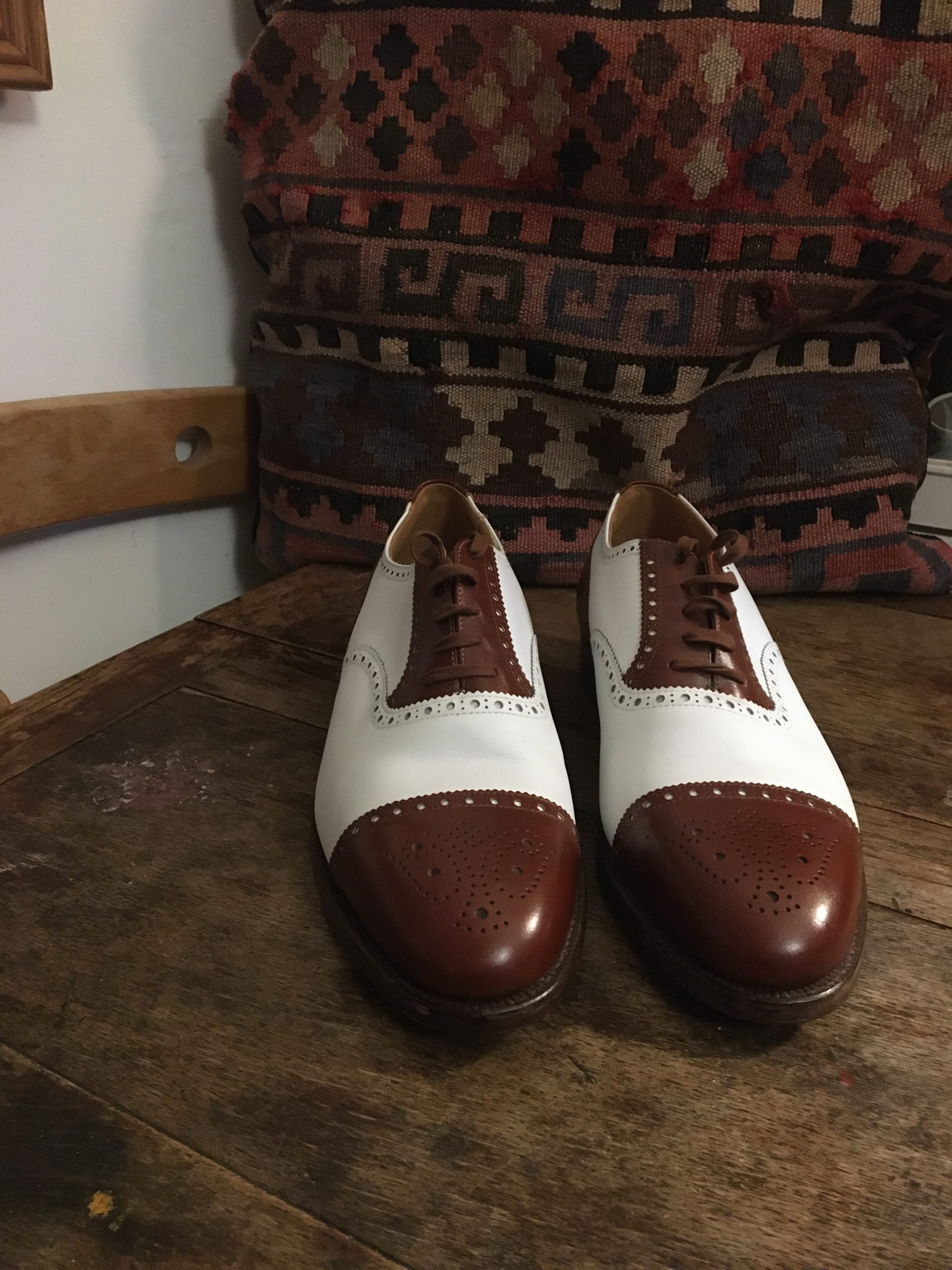 Handmade Crockett and Jones Two-Tone Brogues