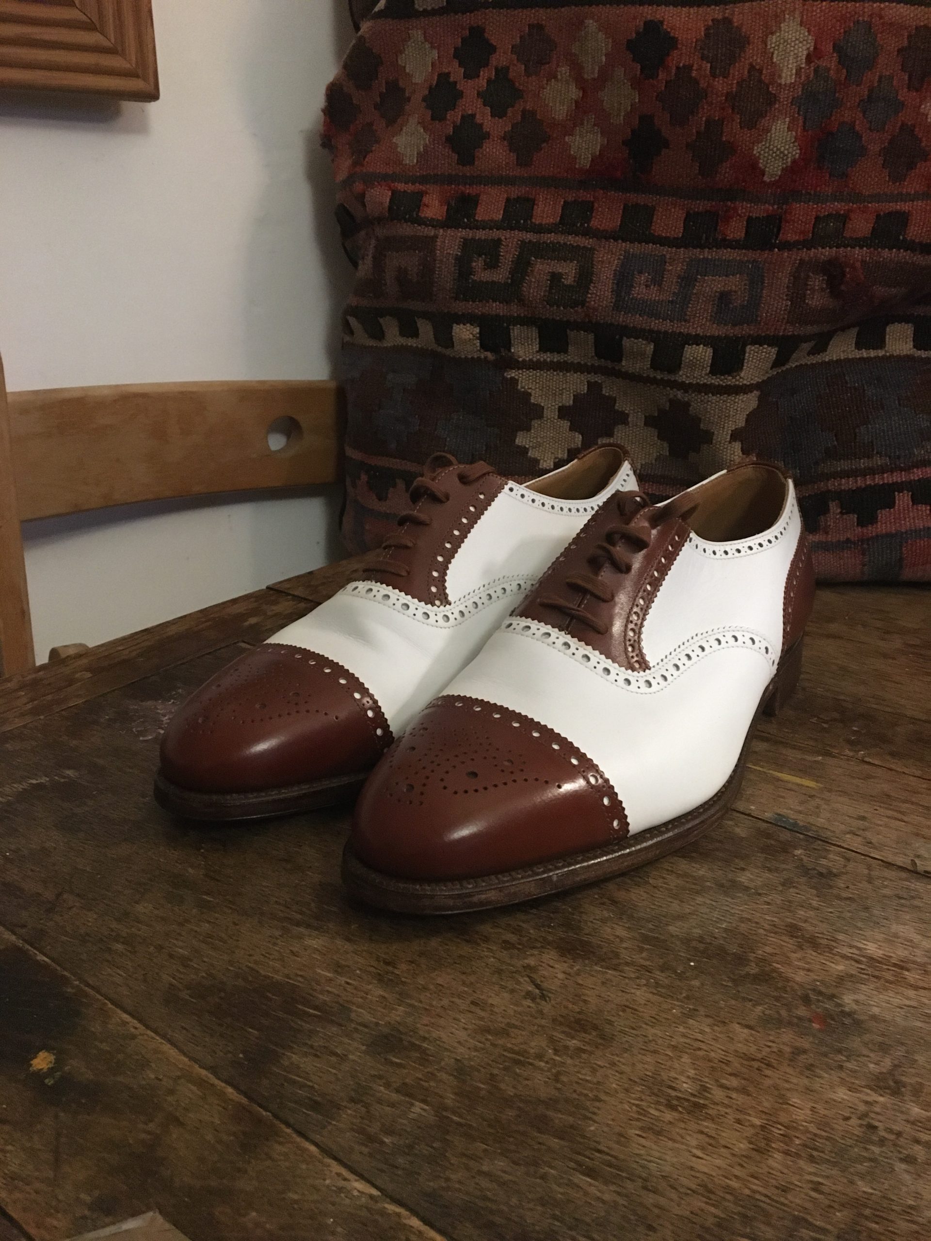 Handmade Crockett and Jones Two-Tone Brogues