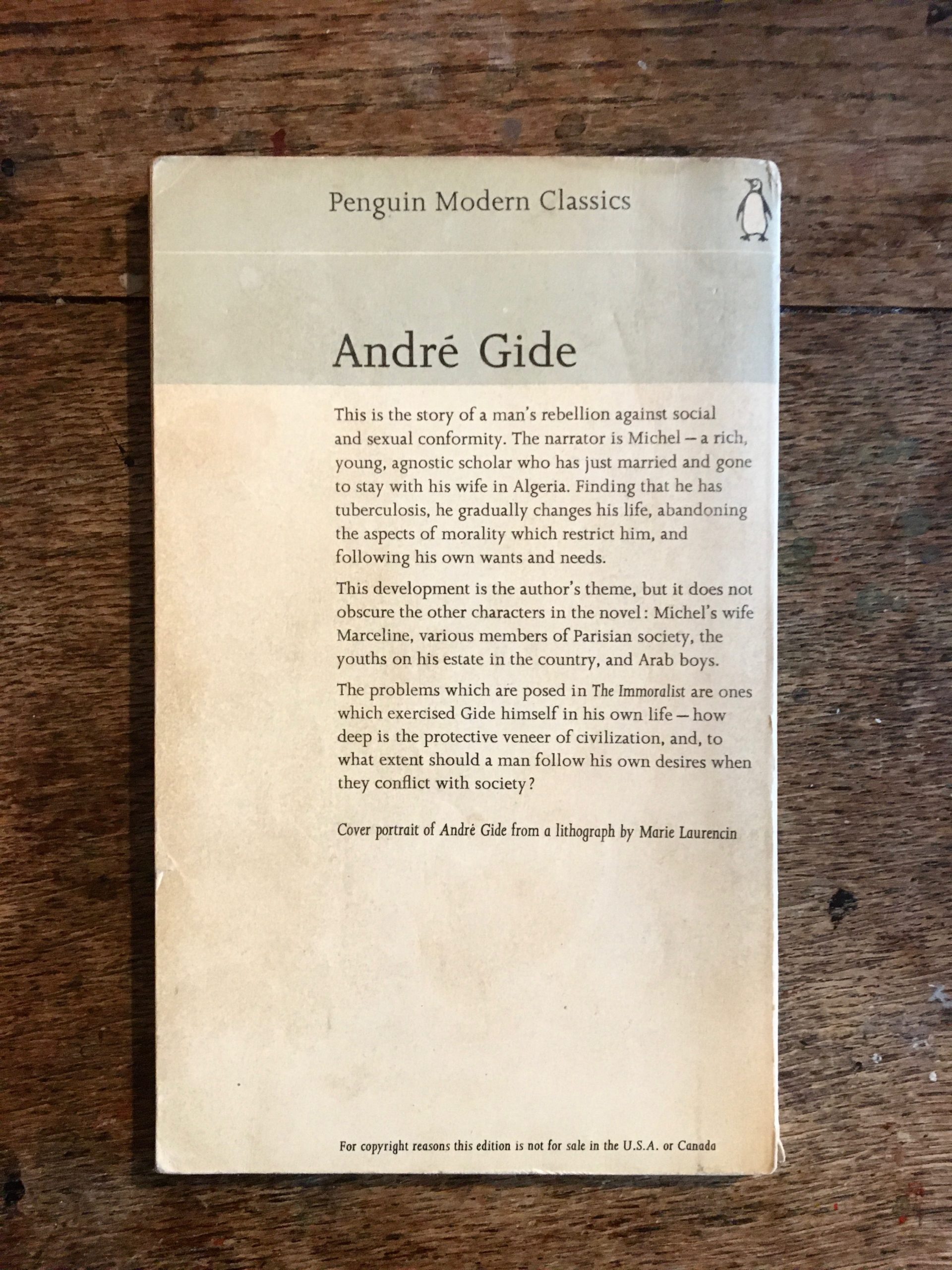 The Immoralist - André Gide - 1964