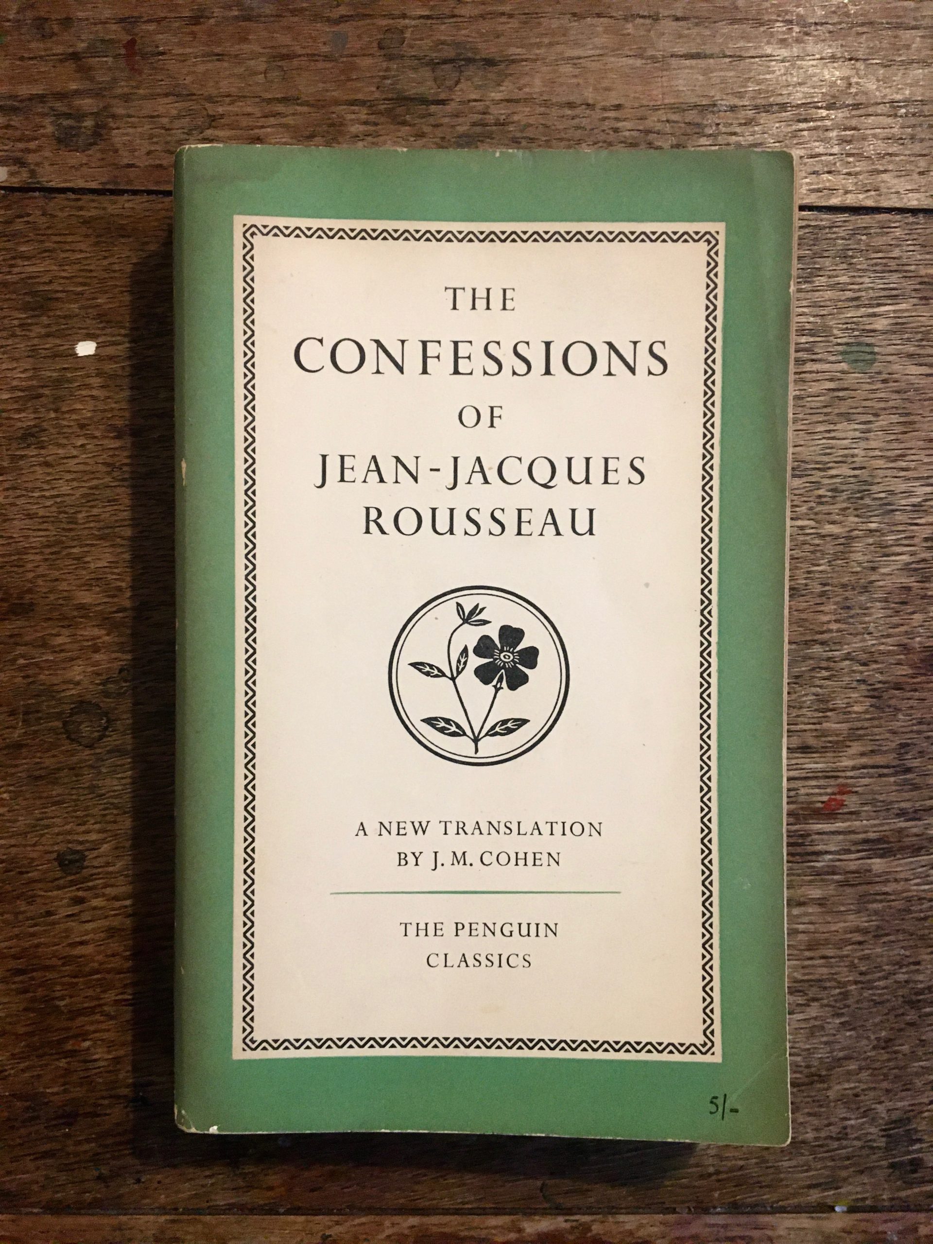 The Confessions - Jean-Jacques Rousseau - 1953