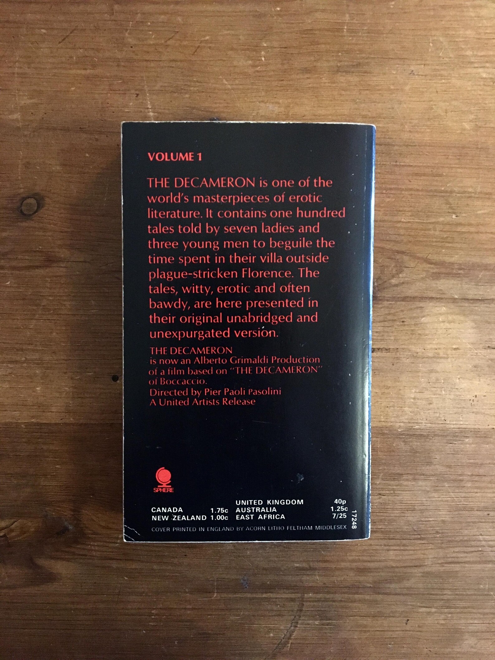 The Decameron Volume 1 - Boccaccio - 1972 - First Thus