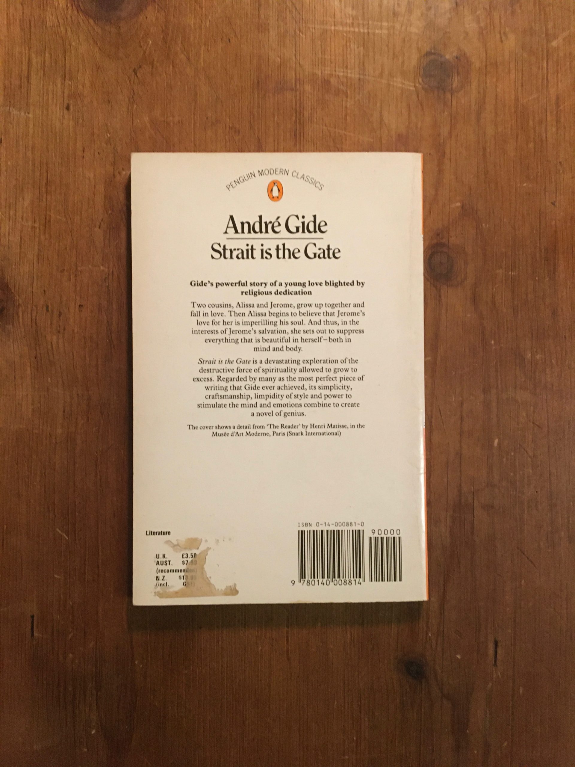 Strait is the Gate - André Gide - 1988