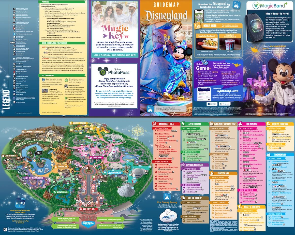 Disneyland Park Attractions Map Mapsru Com Disneyland Park Map 