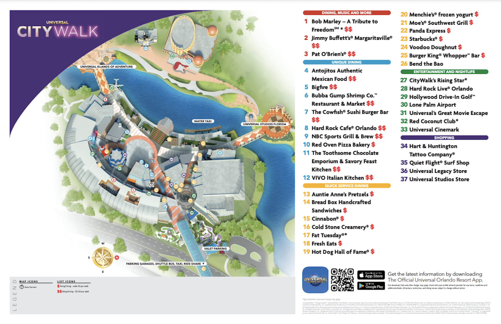 Map Of Universal Studios Florida Hotels Printable Maps Universal CityWalk Orlando Map 