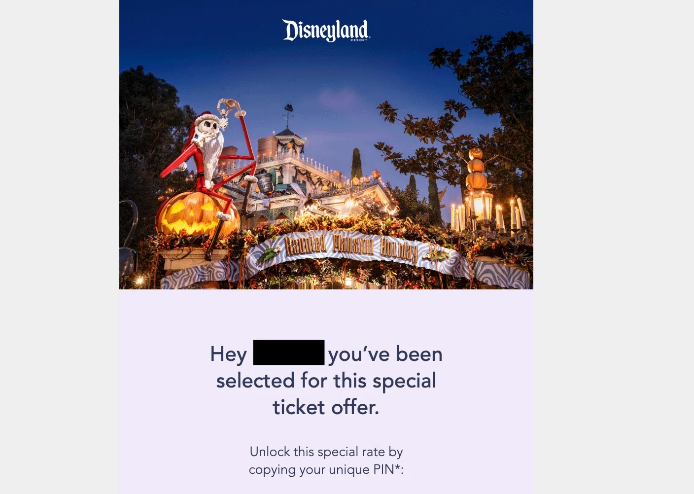 disneyland discount code screenshot