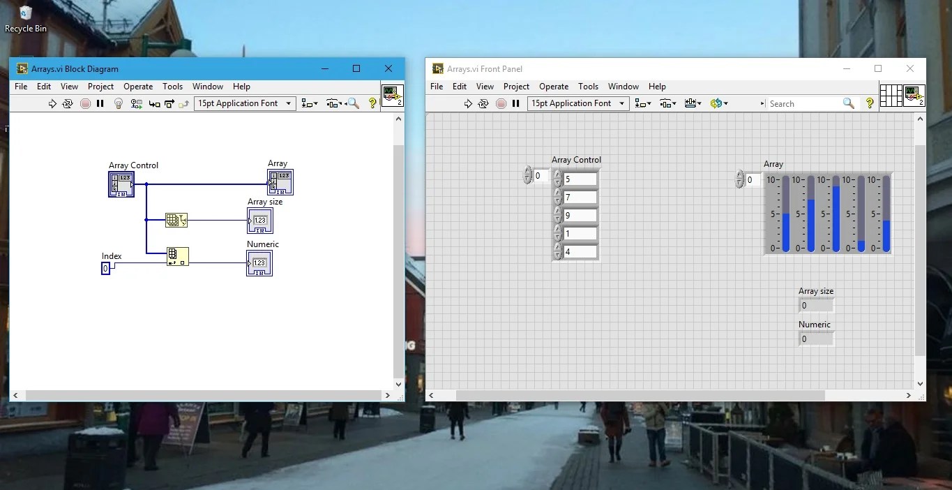 arrays in labview with examples: tutorial 5 | Microcontrollers Lab