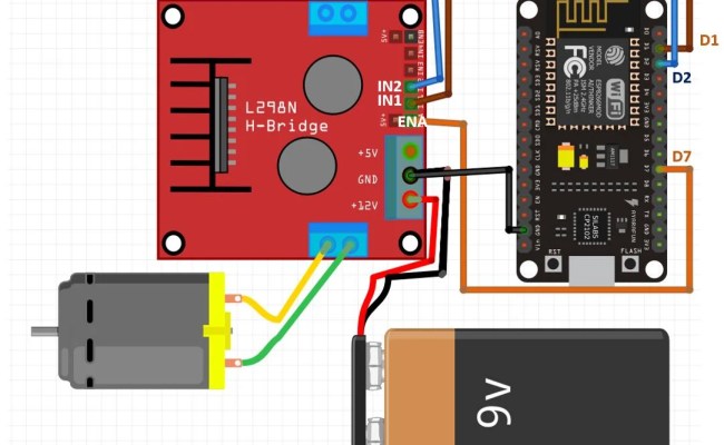 Iot Control Speed Of Dc Motor With Nodemcu Esp8266 And L298n Module ...