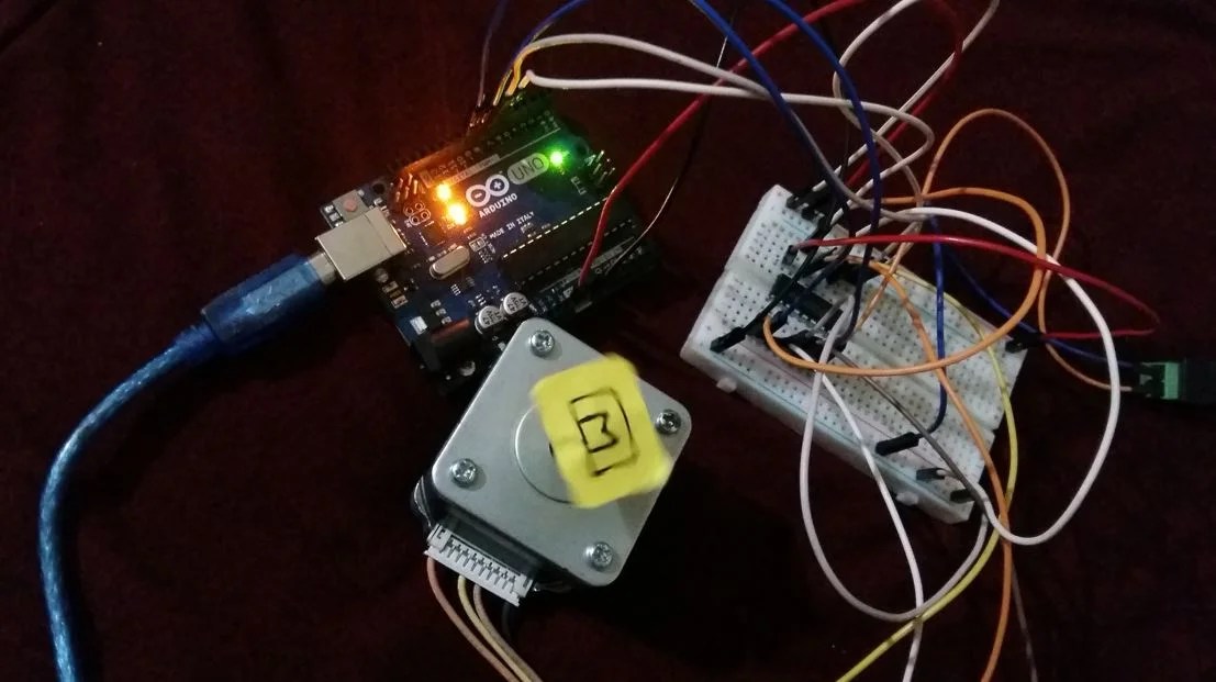 Bipolar Stepper Motor Arduino Circuit - Circuit Diagram