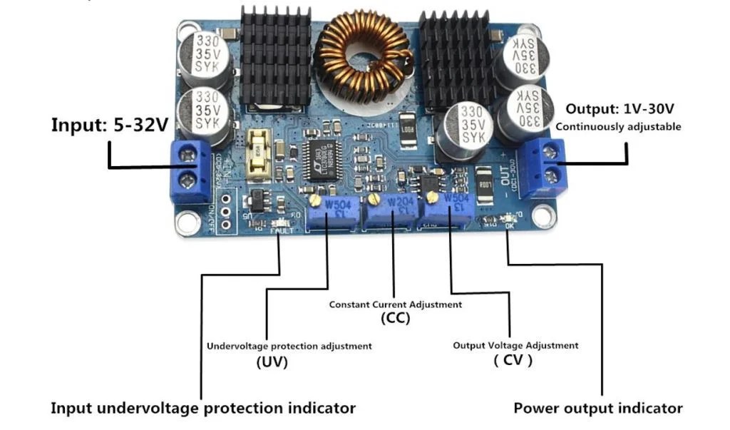 thumbnail image 2 of LTC3780 Automatic Step Up/Down DC-DC Converter - Constant Voltage/Current - 12V/24V - For Solar Projects 2 of 6