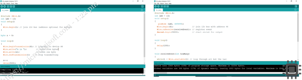 I2C Communication between Two Arduino Boards | microdigisoft.com