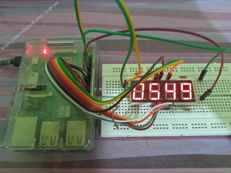 4Digit 7Segment Display using Raspberry Pi