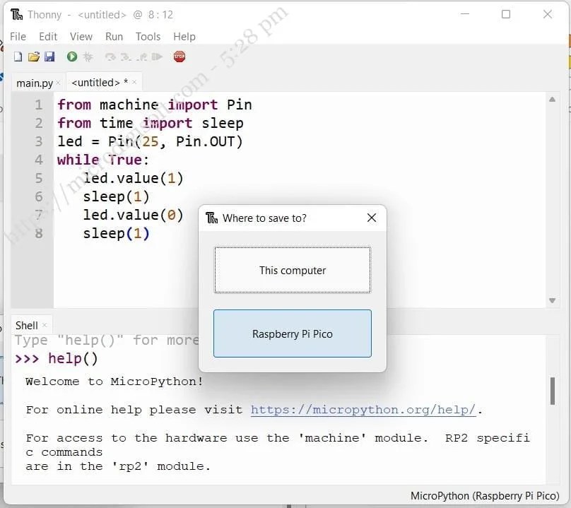 microdigisoft.com | Getting Started with Raspberry Pi Pico using Thonny IDE