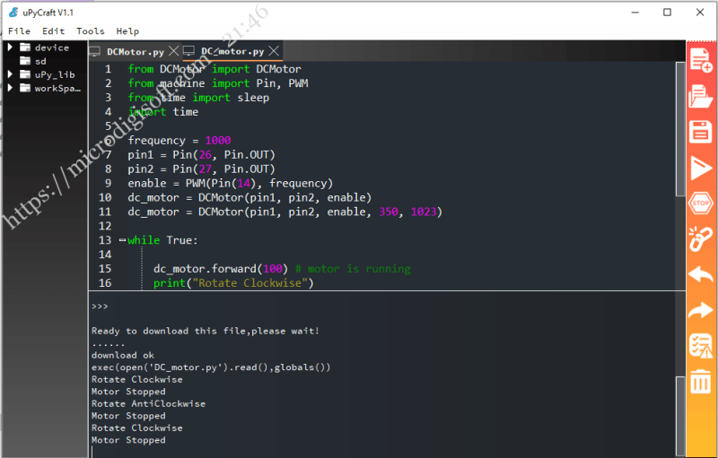 MicroPython: Control a DC Motor using L298N Driver with ESP32 and ESP8266