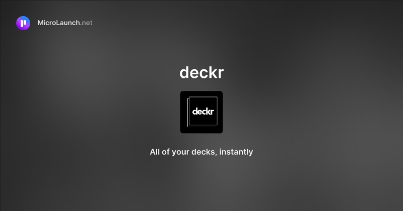 Deckr Is Now On Microlaunch - Ultra HD Nature Design - Mobile