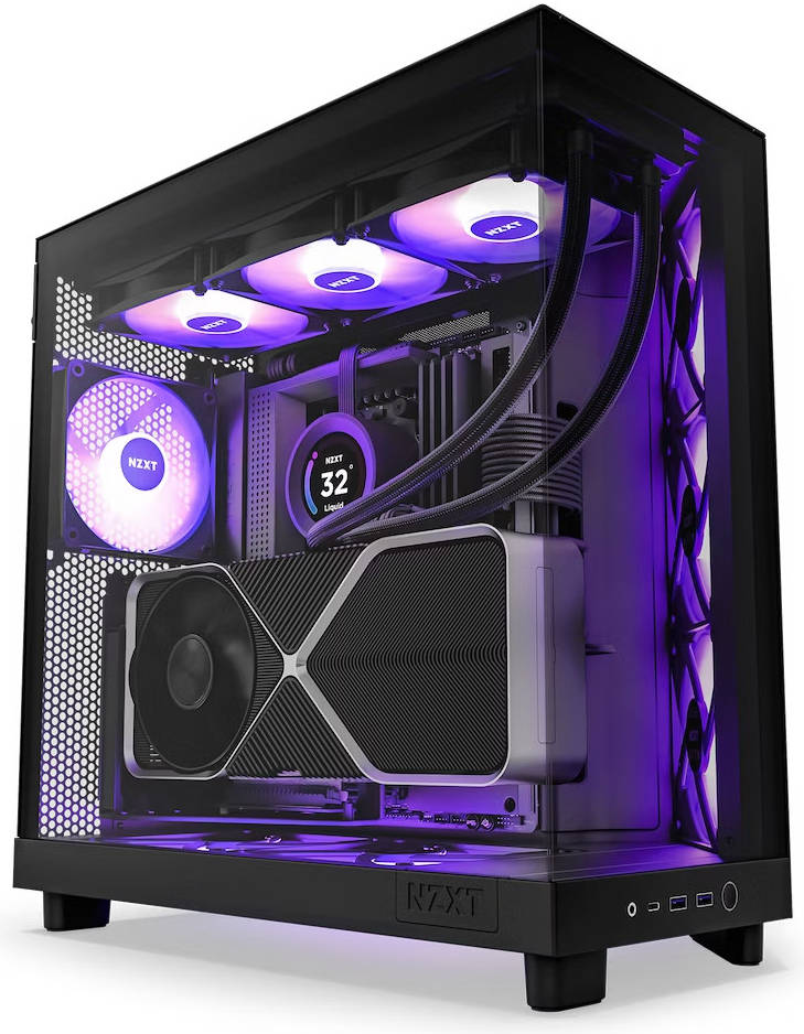 NZXT H6 Flow RGB Compact Dual Chamber Airflow Mid Tower ATX Case Hi 