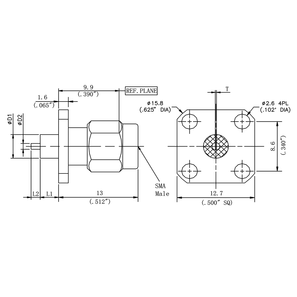 SMA Series RF Connector, SMA Series Thread-in Connector - Micro RF ...