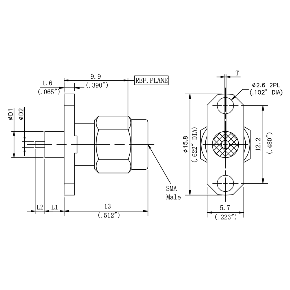 SMA Series RF Connector, SMA Series Thread-in Connector - Micro RF ...