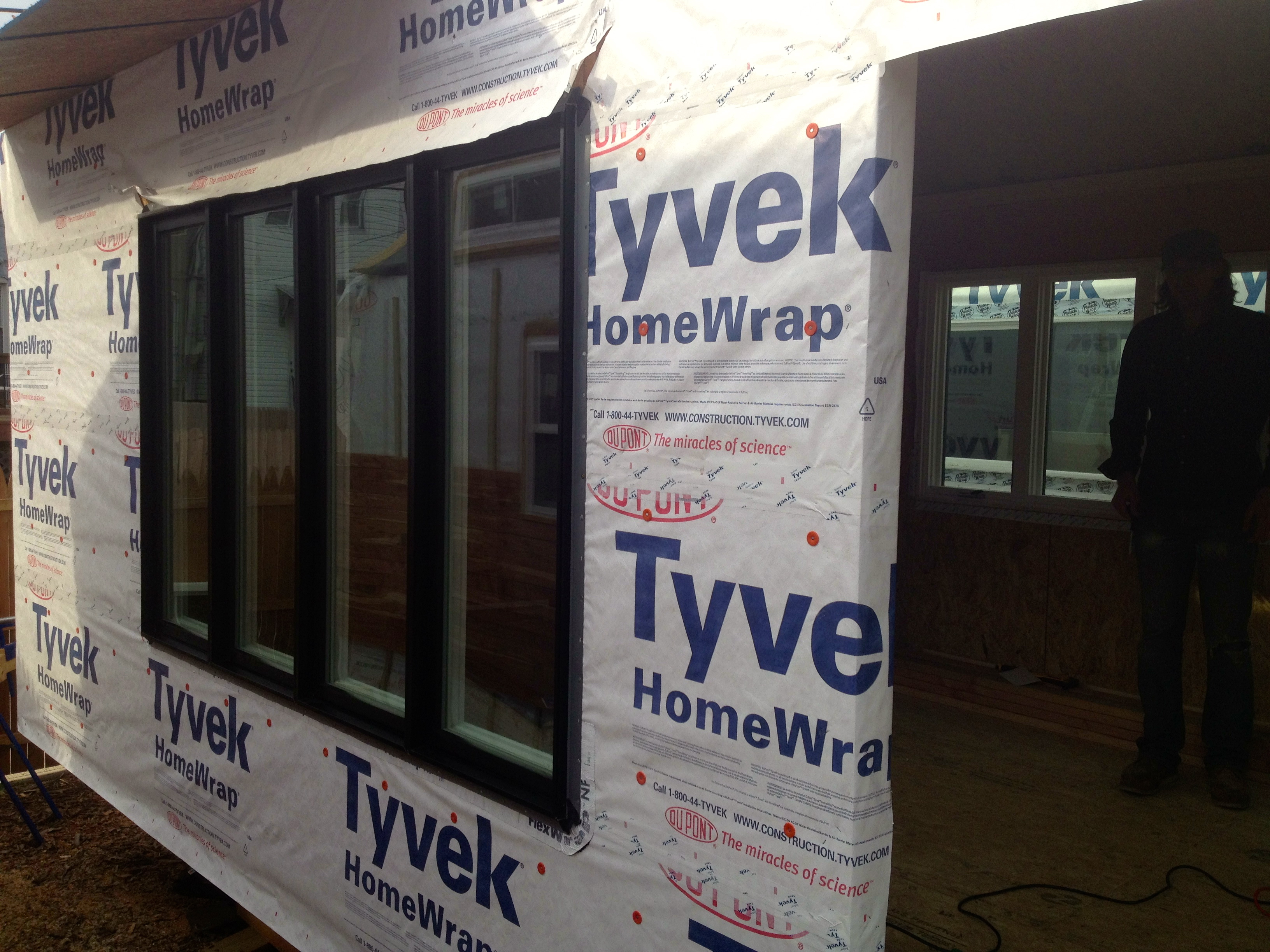 Front windows and door