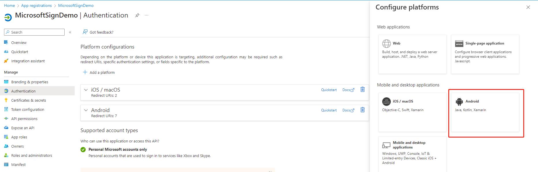 Sign-in users with a Microsoft Account to Android apps using Microsoft Quick Authentication (4) Sign-in users with a Microsoft Account to Android apps using Microsoft Quick Authentication (4)