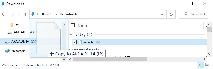 Copying The Tilecode Uf2 File To An Arcade Device Tilecode - Premium Space Art Gallery - Ultra HD