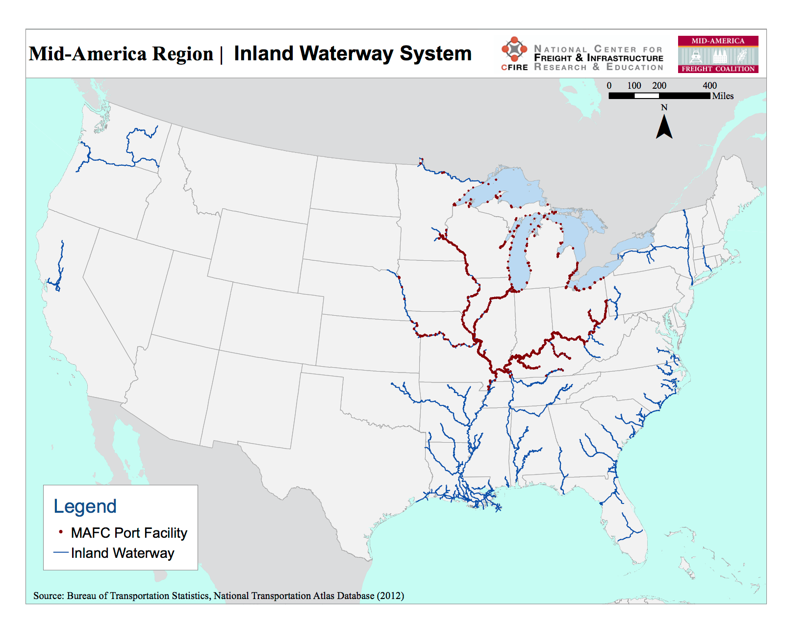 Us Inland Waterway System Map Changes In The Mississippi River System 