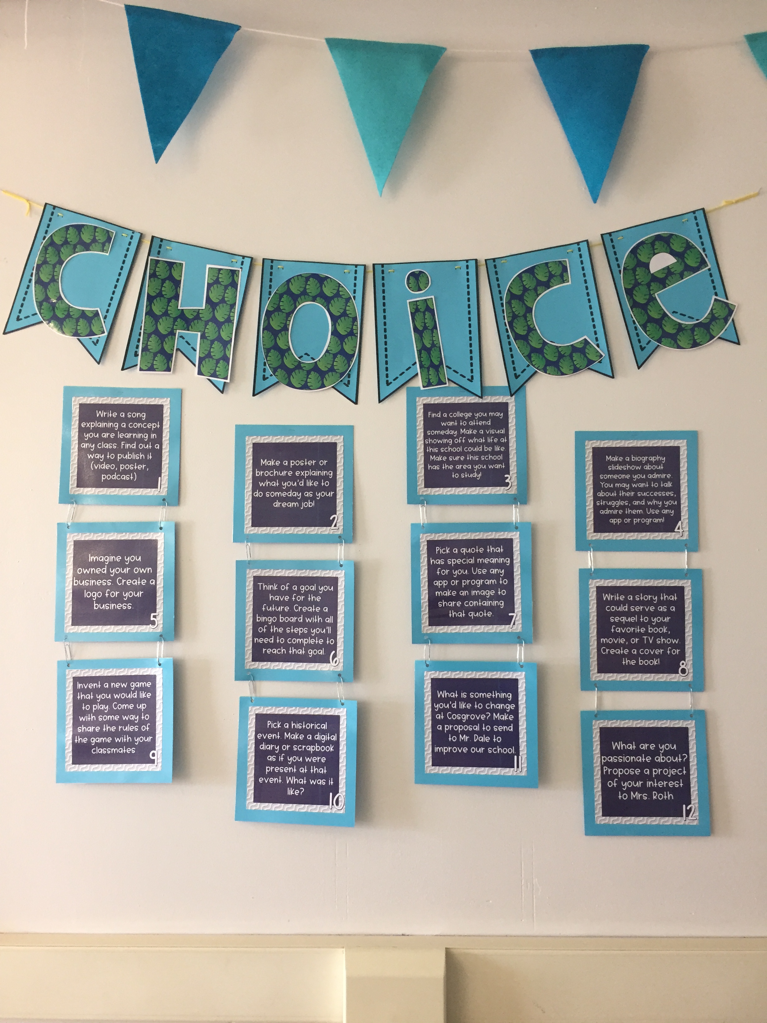 Choice wall ready to go!
