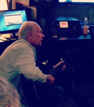 Bob Brumley recording "I'll Fly Away" at Haxton Road Studios