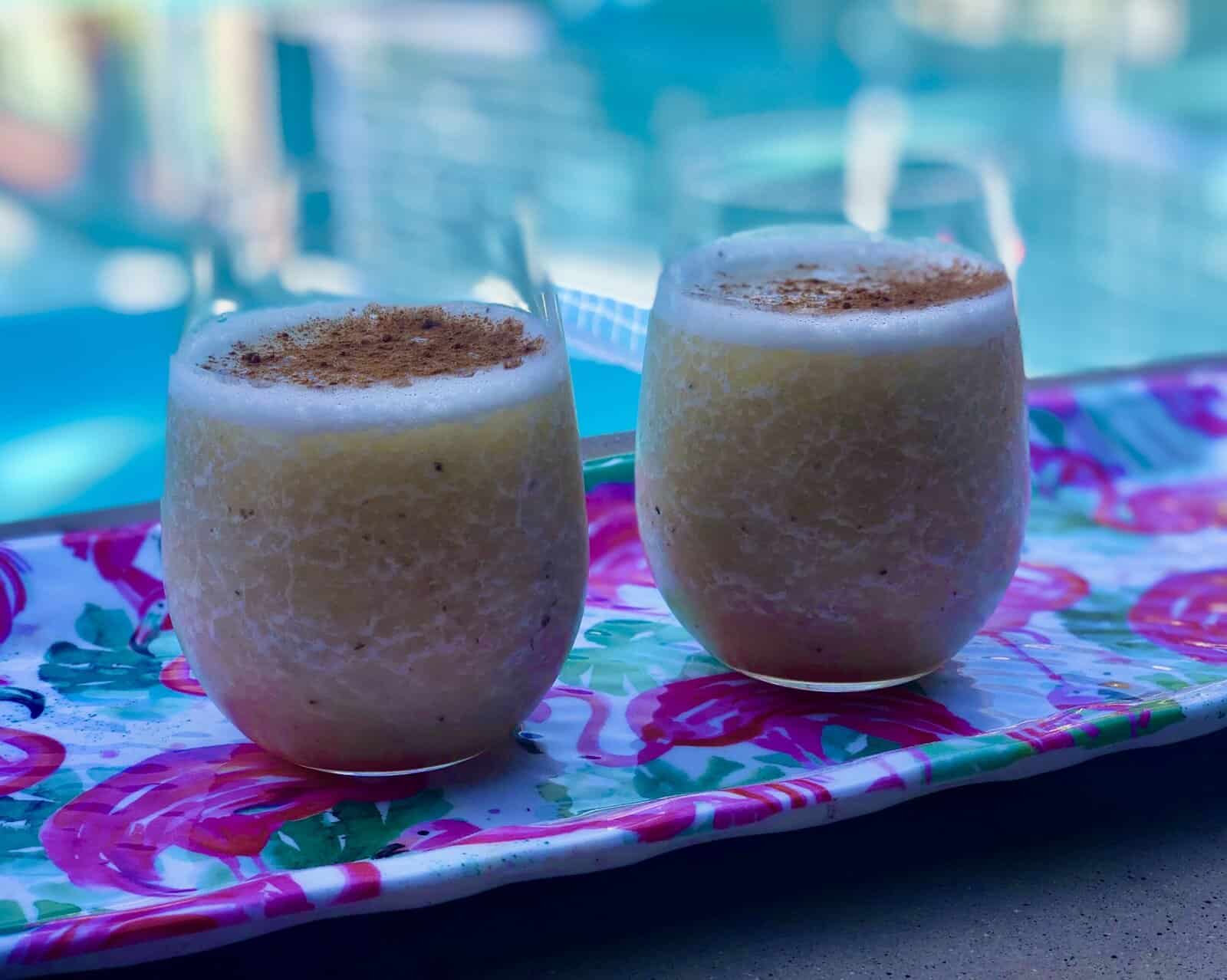 Frozen Banana Coconut Ginger Cocktails