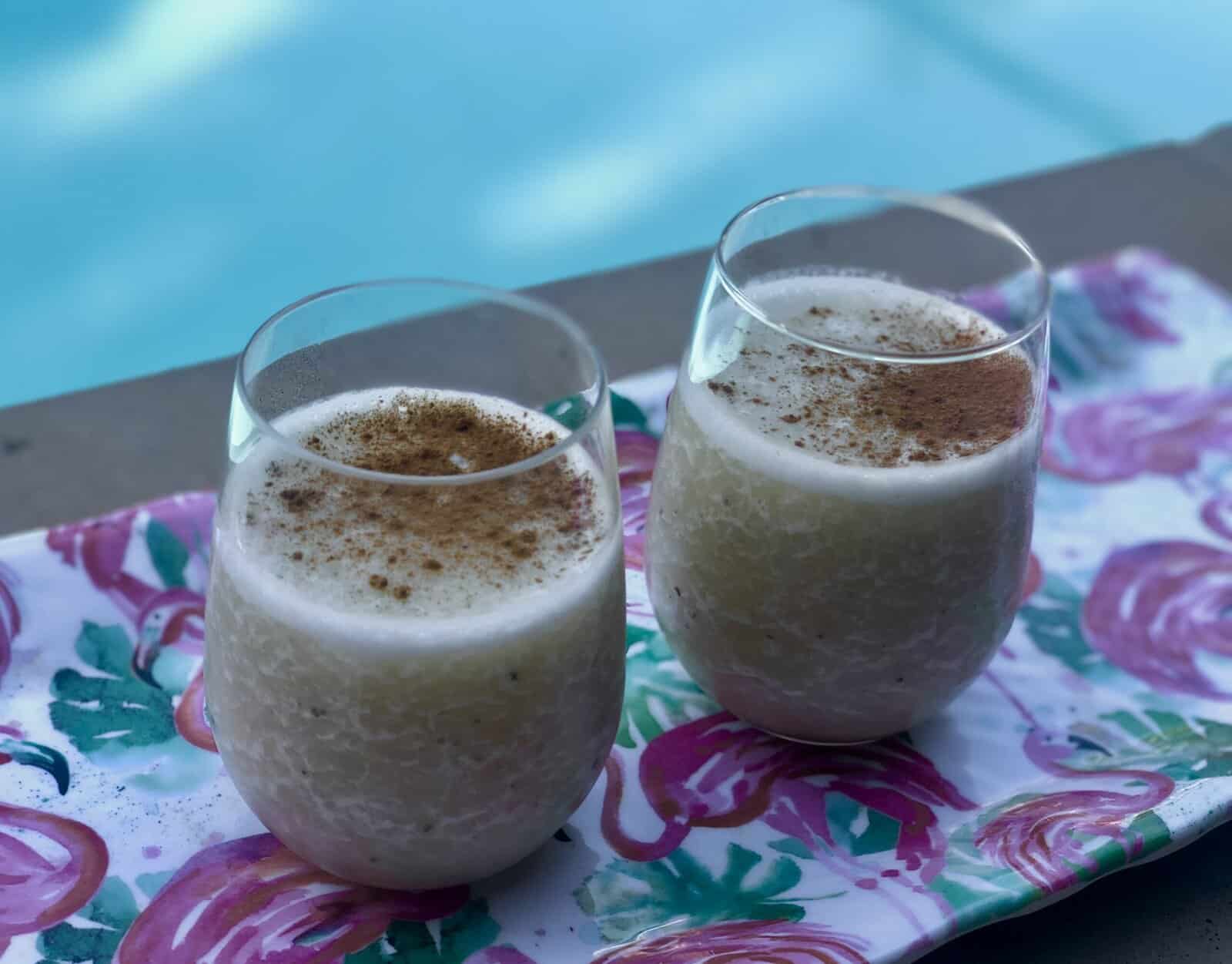 Frozen Banana Coconut Ginger Cocktails