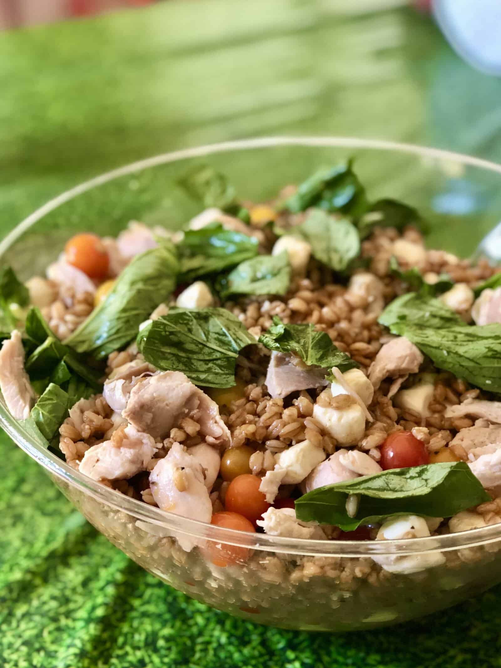 Chicken Caprese Farro Salad