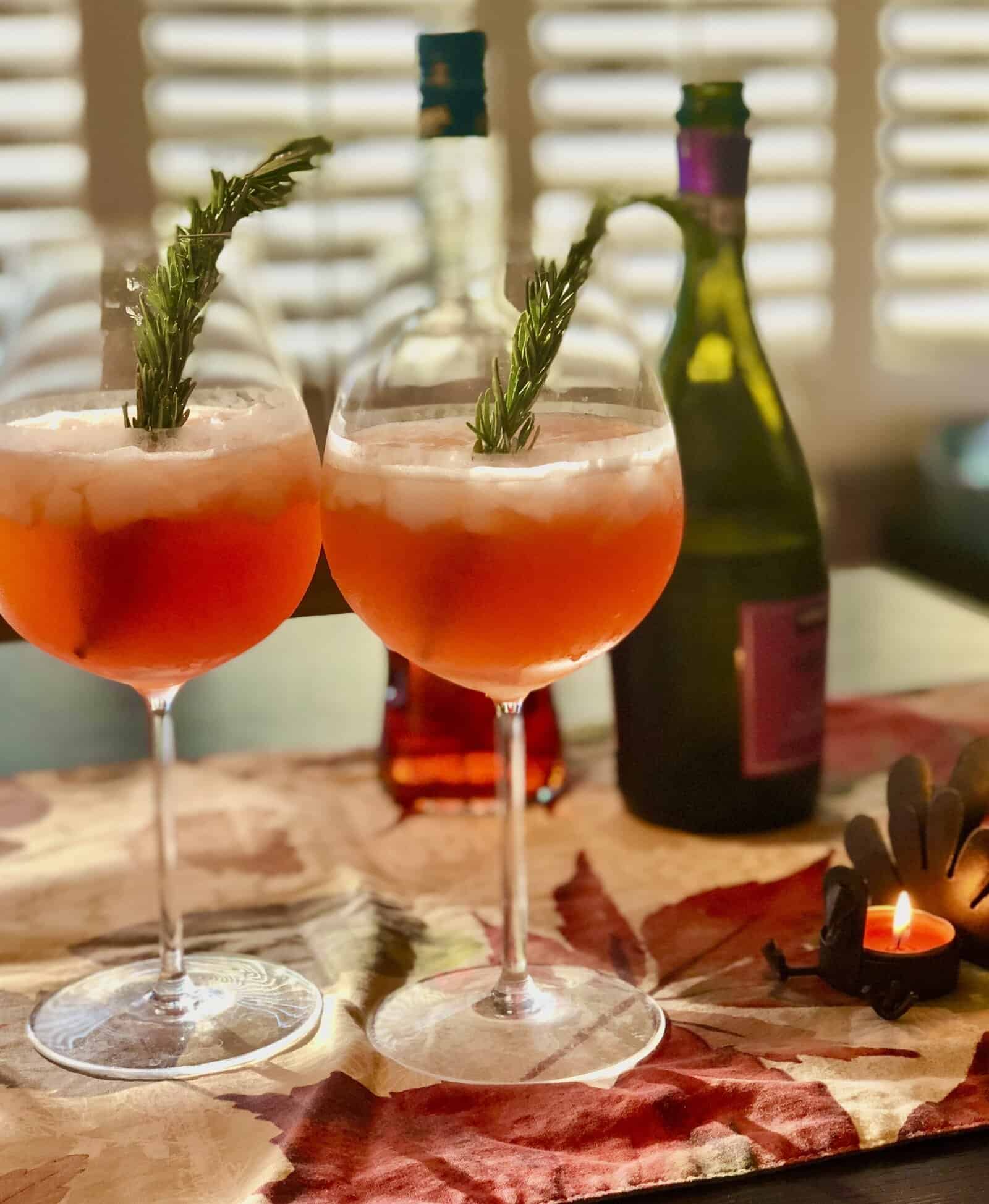 Autumn Spritz with Aperol and Rosemary