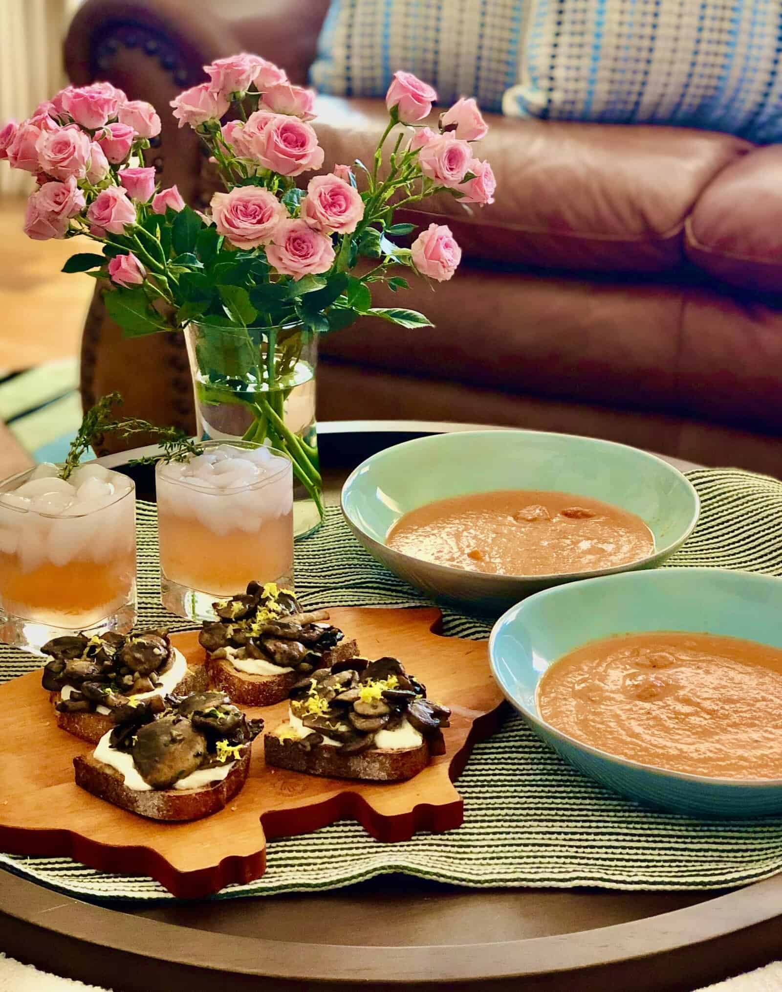 Cozy Couples Soup Night at Home Menu