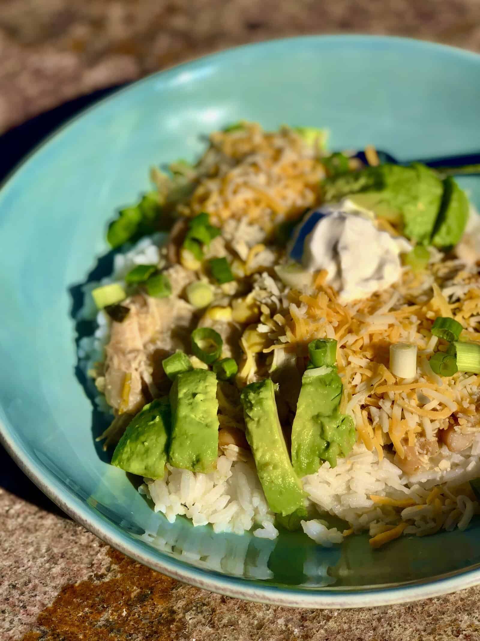 Slow Cooker White Chicken Chili with Brie