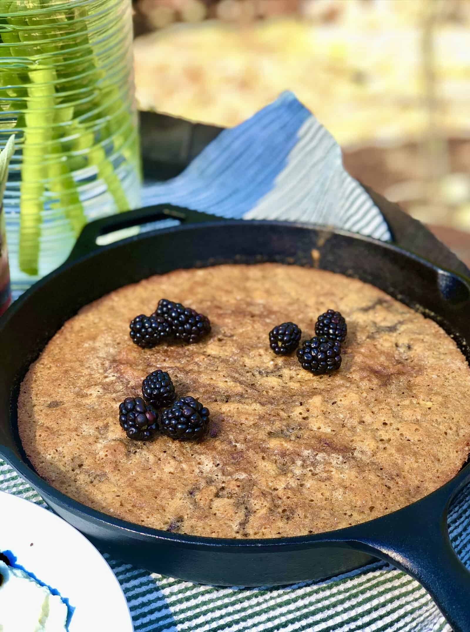 Blackberry and Cinnamon Skillet Cake
