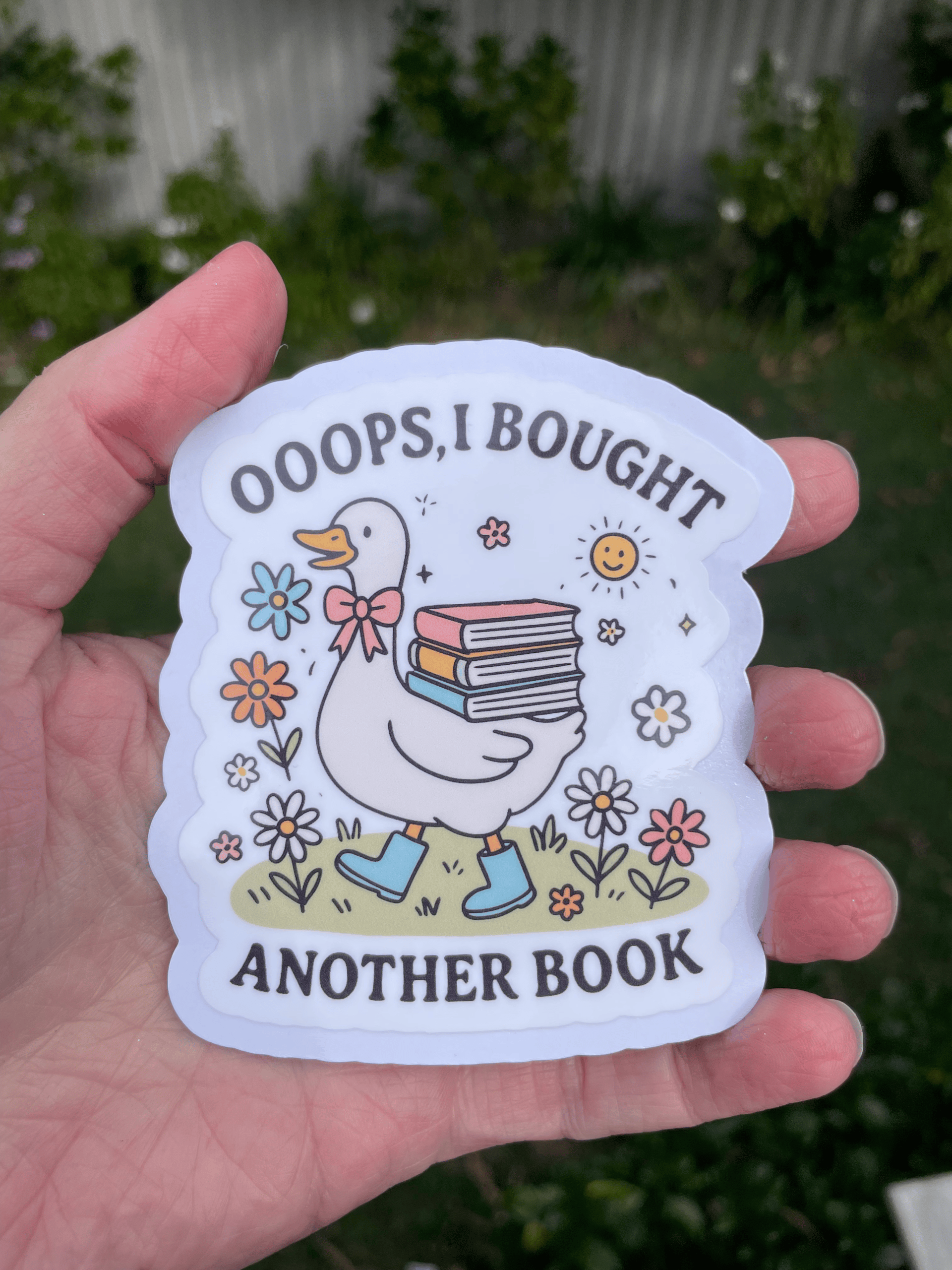 Oops I Bought Another Book Die Cut Sticker
