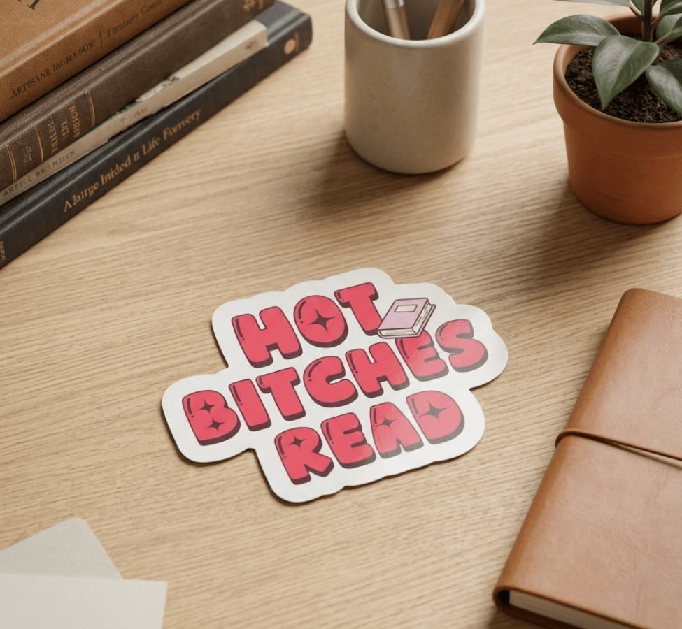Hot Bitches Read Vinyl Sticker