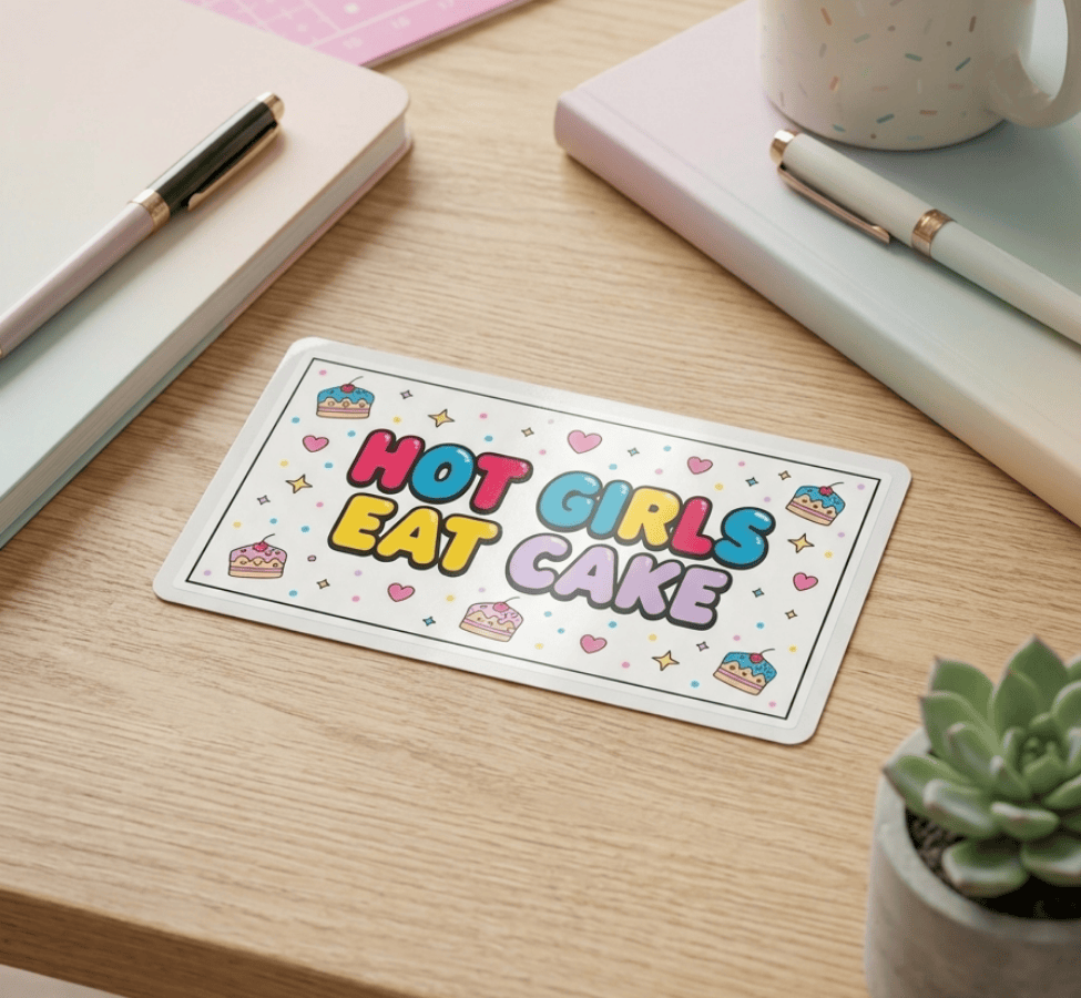 Hot Girls Eat Cake Vinyl Sticker
