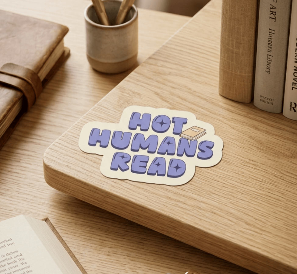 Hot Humans Read Vinyl Sticker