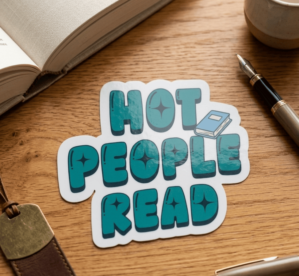 Hot People Read Vinyl Sticker