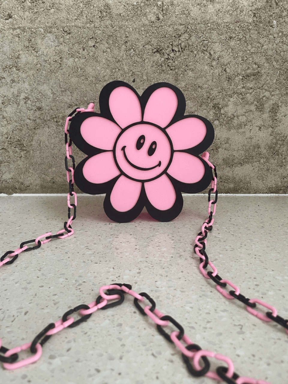 Smiley Flower Crossbody Handbag