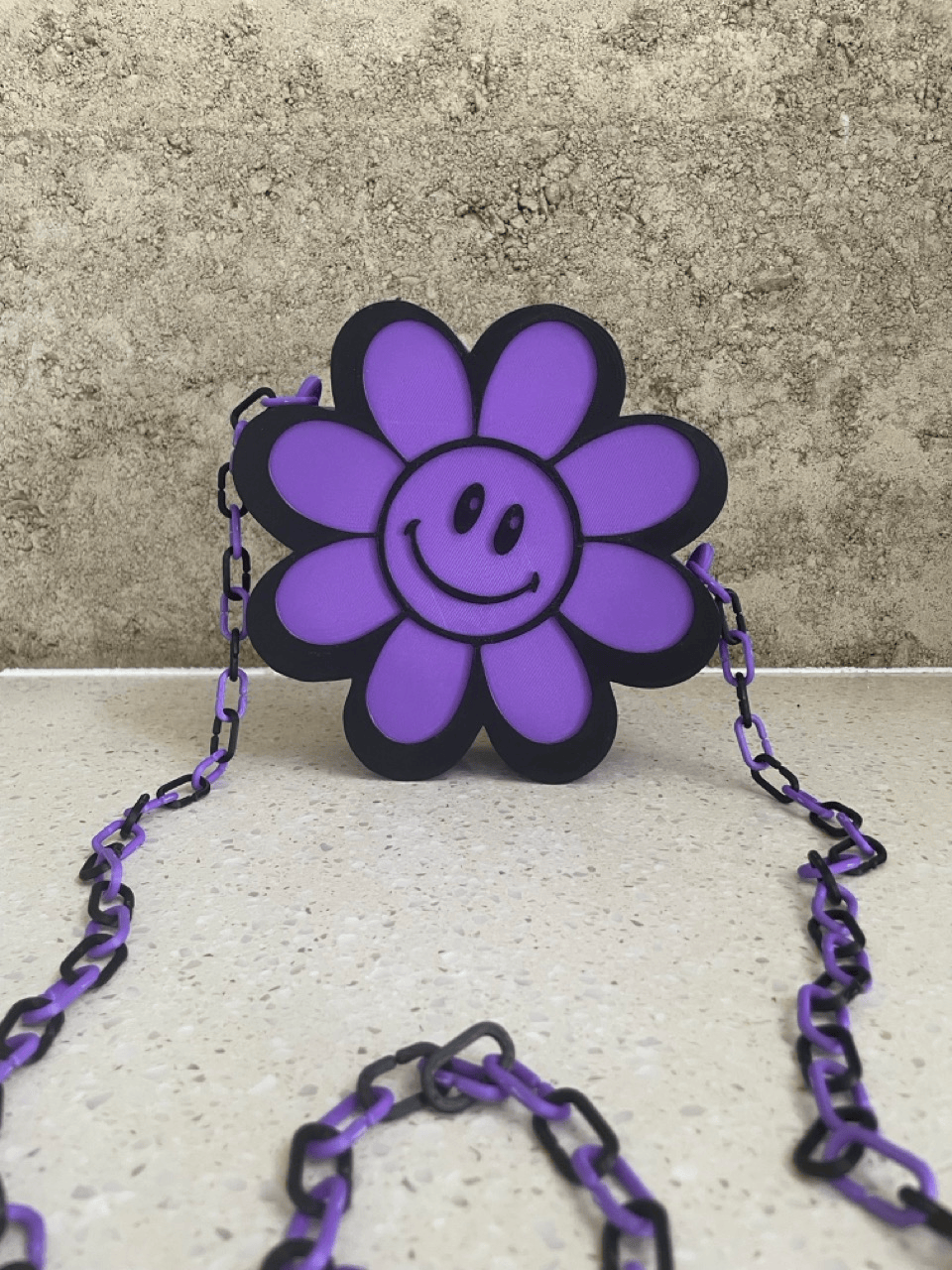 Smiley Flower Crossbody Handbag