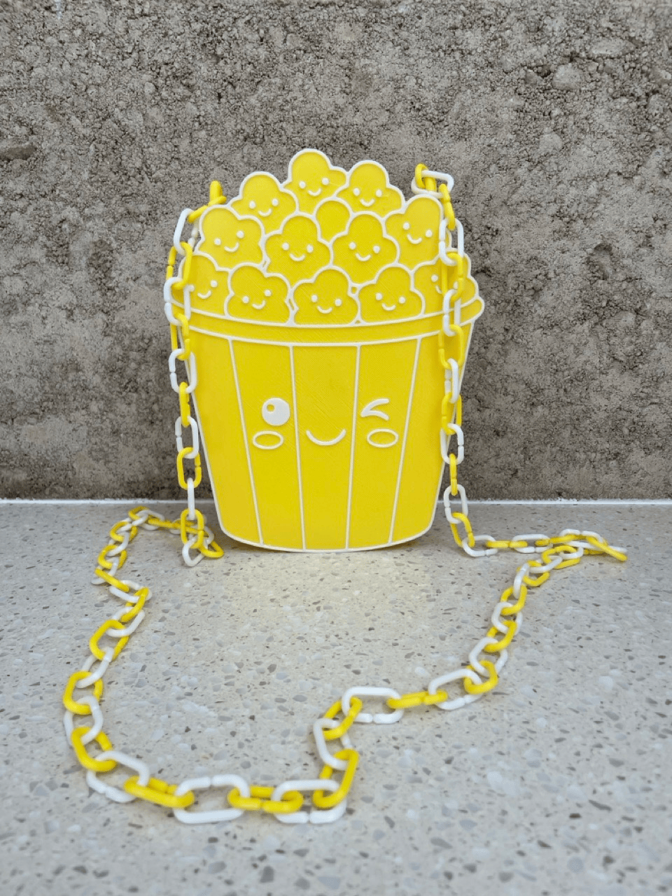 Popcorn Bucket Crossbody Handbag