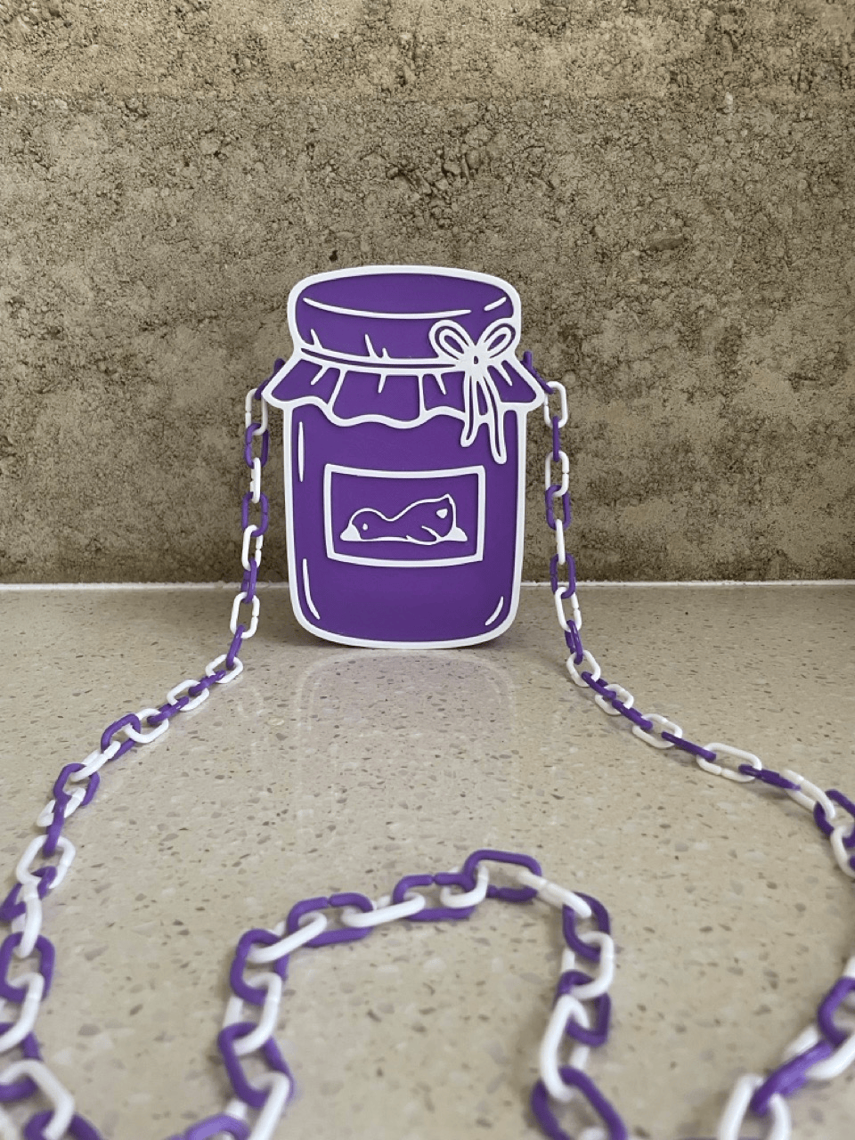 Purple Silly Goose-berry Jam Crossbody Handbag