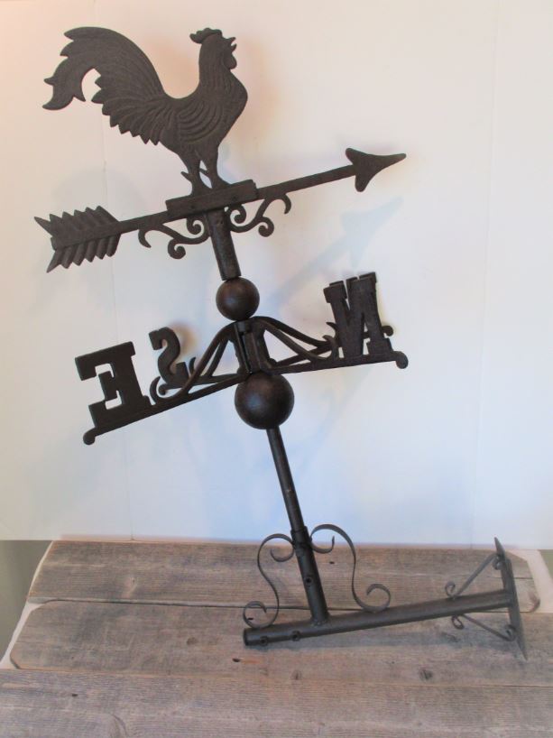 LARGE CAST IRON ROOSTER WEATHERVANE WEATHER VANE! MIDWEST CRAFT HOUSE