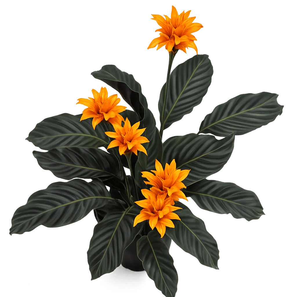 Kalatea krokata (Calathea crocata) – kwitnąca kalatea