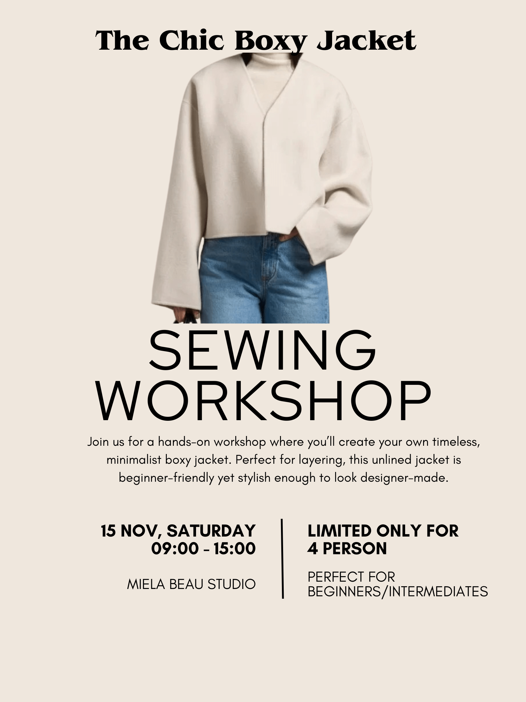 Sewing Workshop: Chic Boxy Jacket