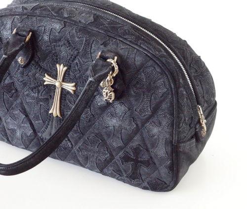Chrome hearts bowling bag (最終価格) Chrome Hearts Blue Leather Mini Bowler - SHENGLI ROAD MARKET