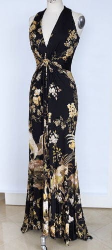 Roberto Cavalli ドレス サイズ42 Gorgeous Vintage ROBERTO CAVALLI SEXY SILK GOWN dress SZ 42