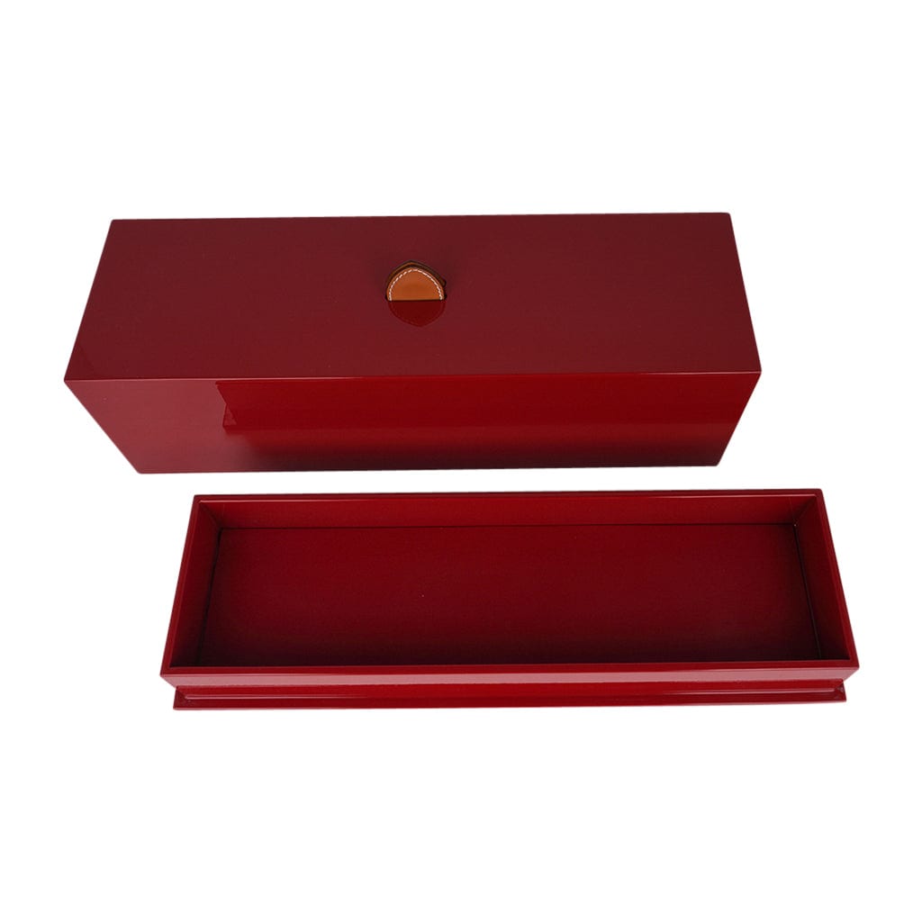 Hermes Chamonix Petite Boite Hanoia Bracelet Lacquered Box Rouge