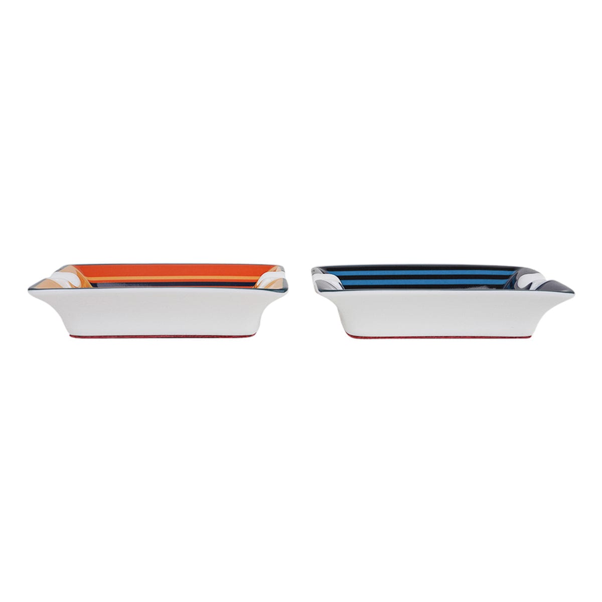 Hermès Rocabar Ashtrays Set of Two Rouge H Terracotta